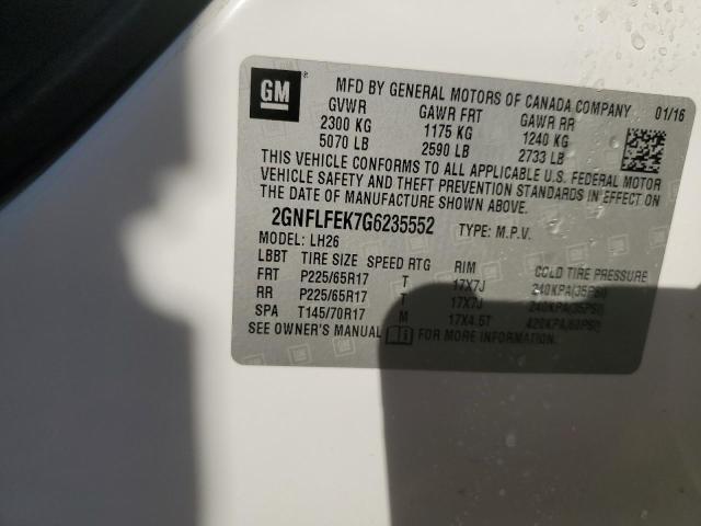 2016 CHEVROLET EQUINOX LT #3282507894