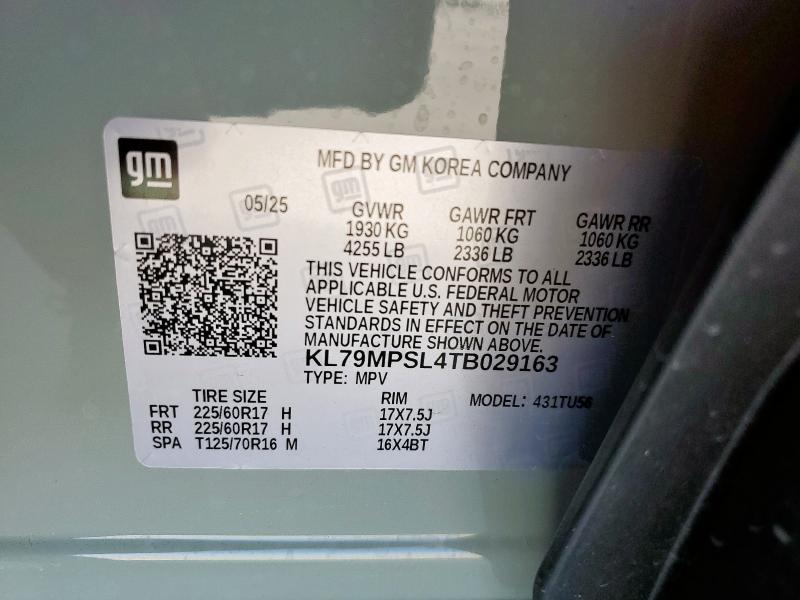 2026 CHEVROLET TRAILBLAZE - KL79MPSL4TB029163