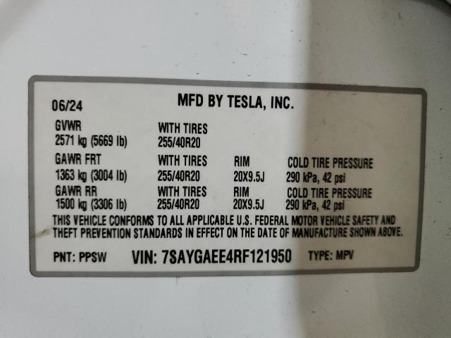 2024 TESLA MODEL Y #3305423430
