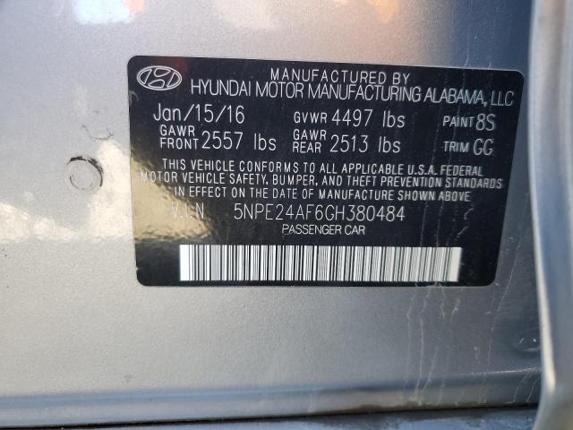 2016 HYUNDAI SONATA SE 5NPE24AF6GH380484