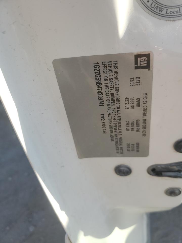 Lot #3304960944 2007 PONTIAC G6 BASE