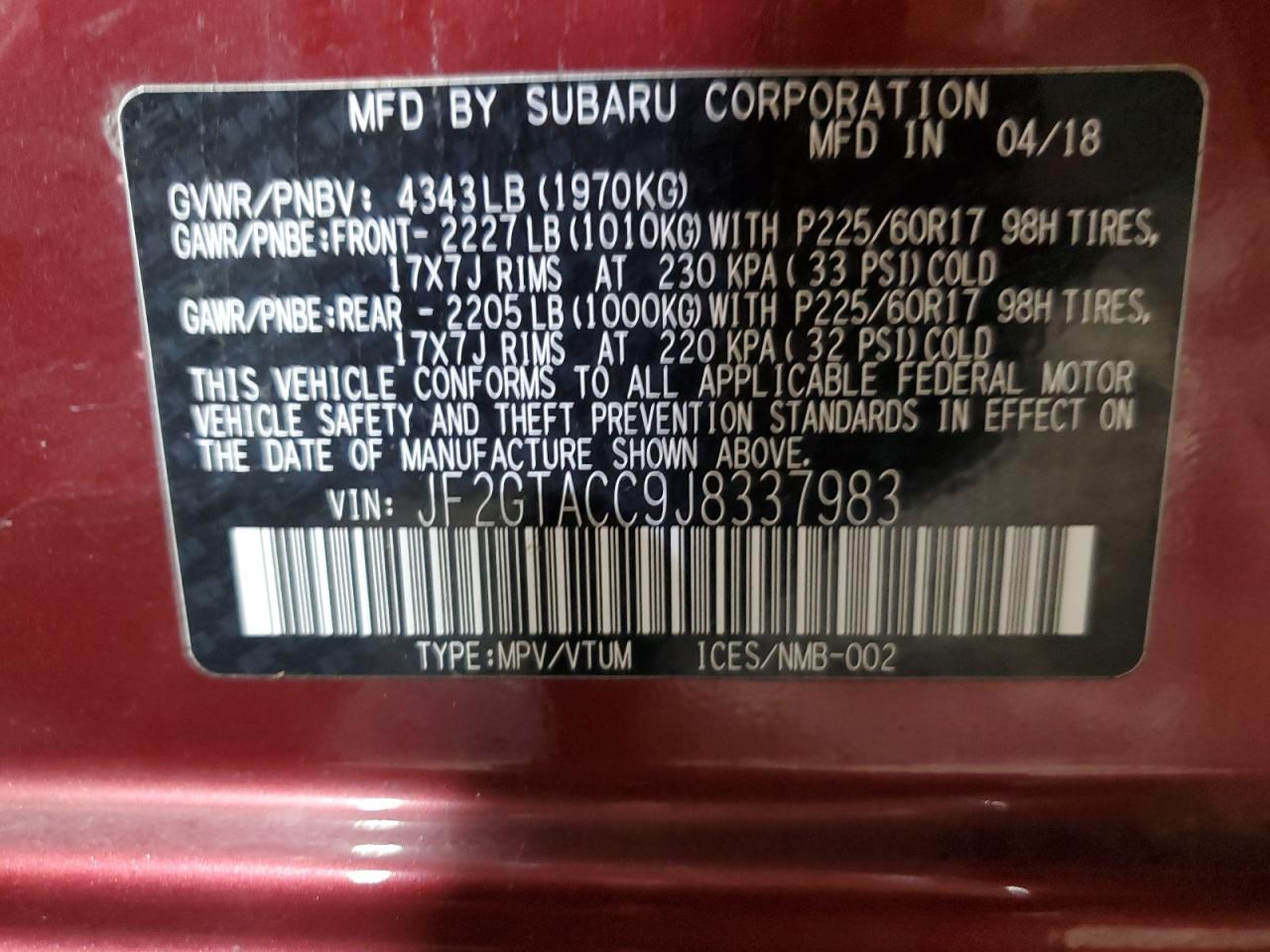 SUBARU CROSSTREK PREMIUM