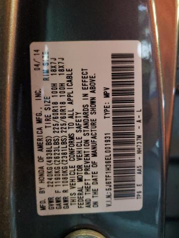 2014 HONDA CROSSTOUR - 5J6TF1H36EL001931