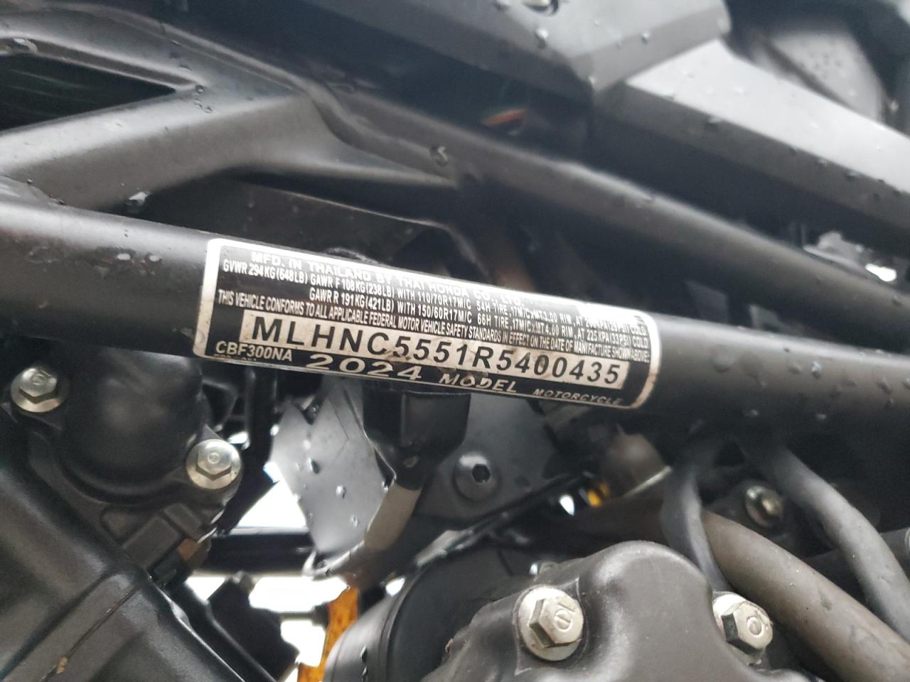 Lot #3278789653 2024 HONDA CBF300 NA