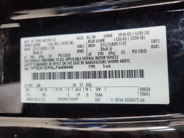 2020 FORD F150 SUPER - 1FTEX1EPXLFA89946