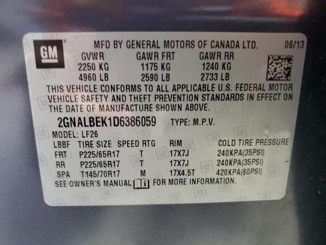 2013 CHEVROLET EQUINOX LS - 2GNALBEK1D6386059