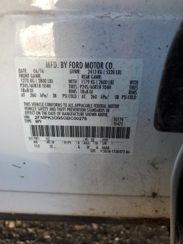 2016 FORD EDGE SE - 2FMPK3G95GBC00276