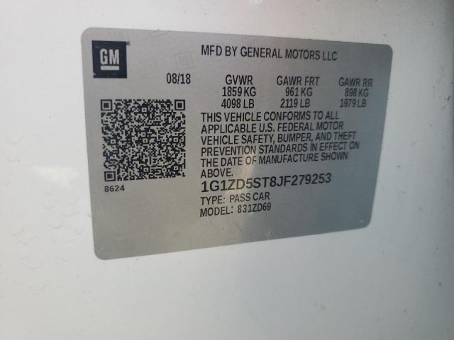 2018 CHEVROLET MALIBU LT 1G1ZD5ST8JF279253