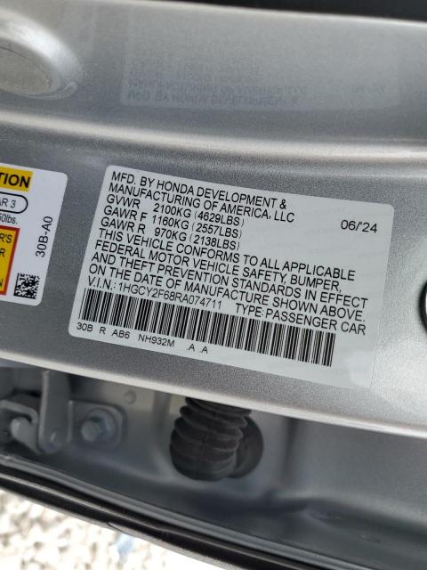 2024 HONDA ACCORD HYB - 1HGCY2F68RA074711