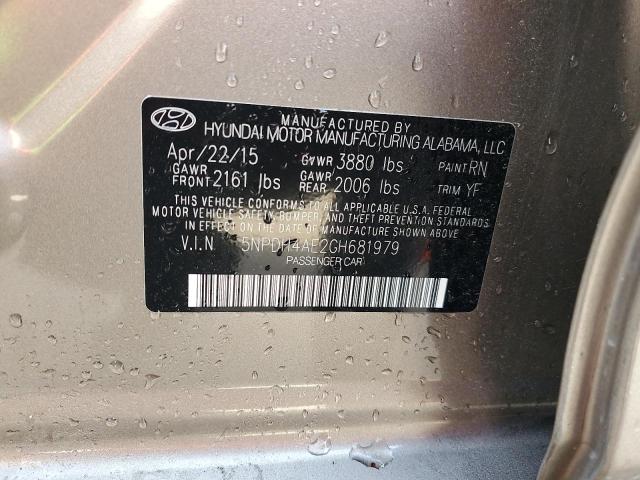 2016 HYUNDAI ELANTRA SE - 5NPDH4AE2GH681979