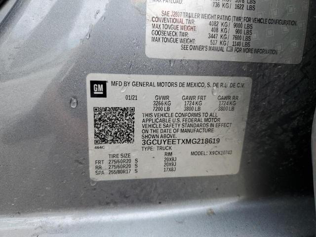 2021 CHEVROLET SILVERADO #3301794341