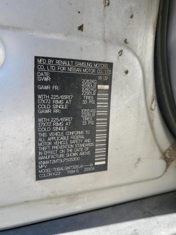 2020 NISSAN ROGUE S KNMAT2MT5LP505300