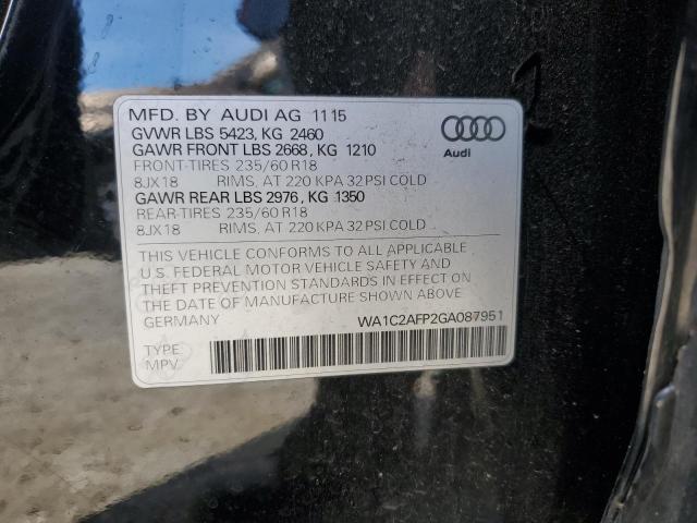 2016 AUDI Q5 PREMIUM WA1C2AFP2GA087951