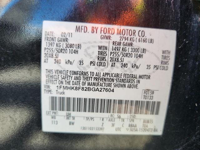 2011 FORD EXPLORER L - 1FMHK8F82BGA27604