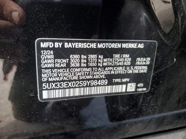 2025 BMW X6 XDRIVE40I 5UX33EX02S9Y98489