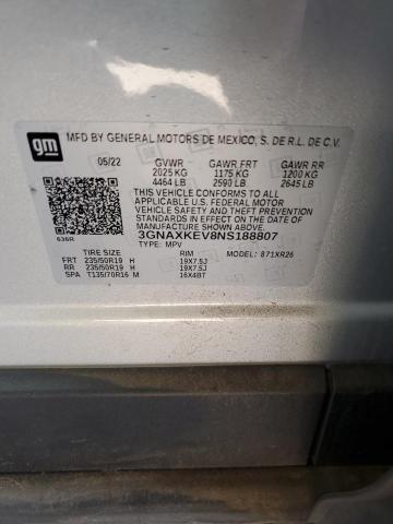 2022 CHEVROLET EQUINOX LT #3309472593