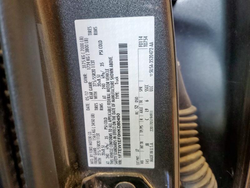 2017 FORD F150 SUPERCREW 1FTEW1EF0HKD80450