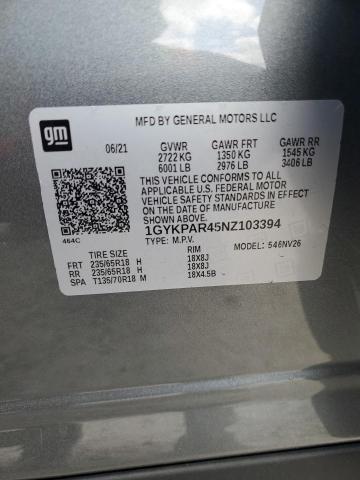 2022 CADILLAC XT6 LUXURY 1GYKPAR45NZ103394