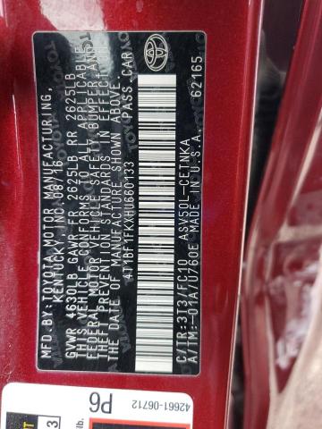 2017 TOYOTA CAMRY LE - 4T1BF1FKXHU660133