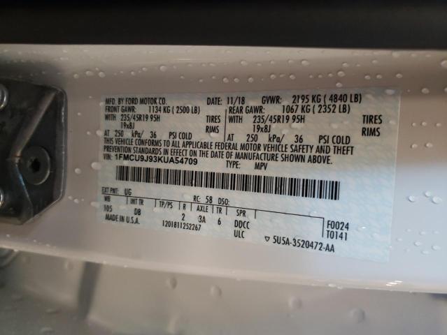 2019 FORD ESCAPE TIT #3283961807