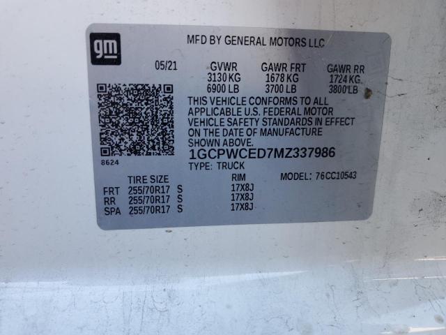 2021 CHEVROLET SILVERADO #3302776899