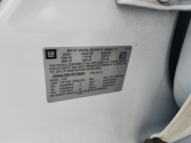 2015 CHEVROLET EQUINOX LT - 2GNALCEK1F6109081