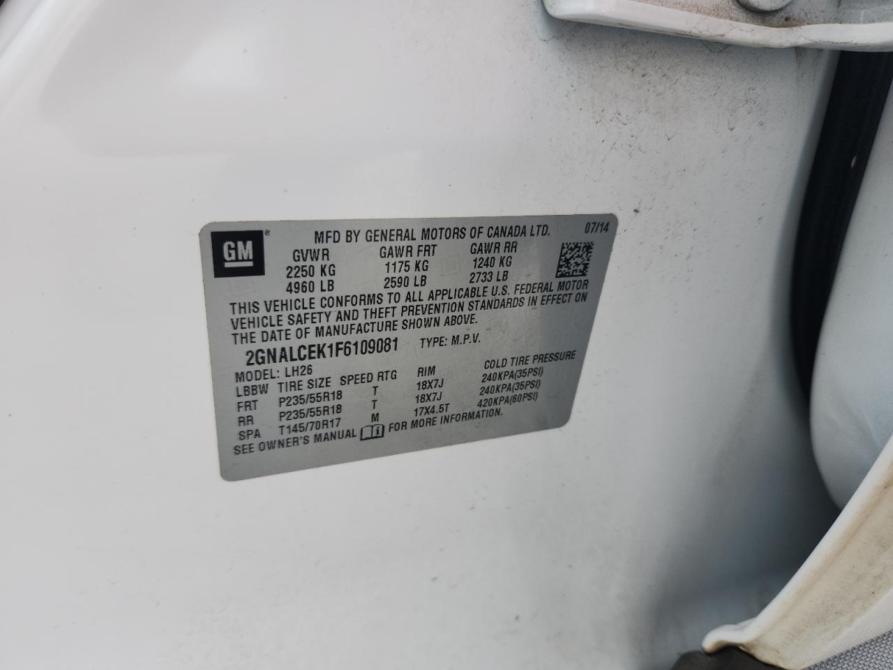 CHEVROLET EQUINOX LT