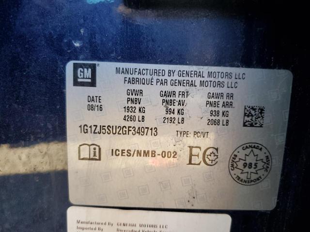 2016 CHEV MALIBU HYBRID - 1G1ZJ5SU2GF349713