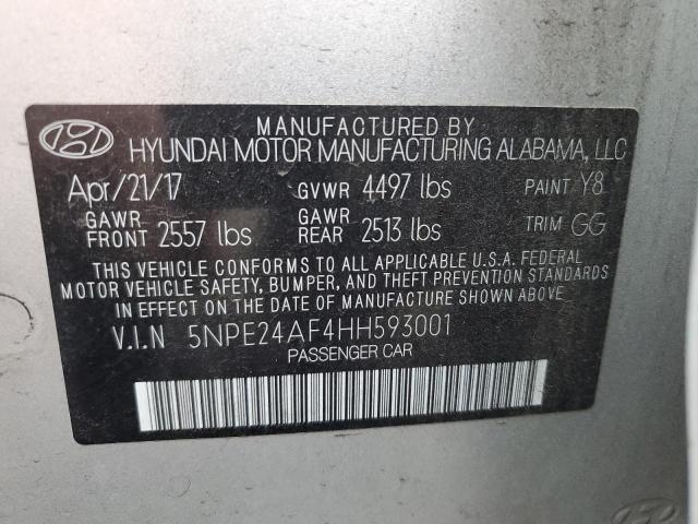 2017 HYUNDAI SONATA SE 5NPE24AF4HH593001