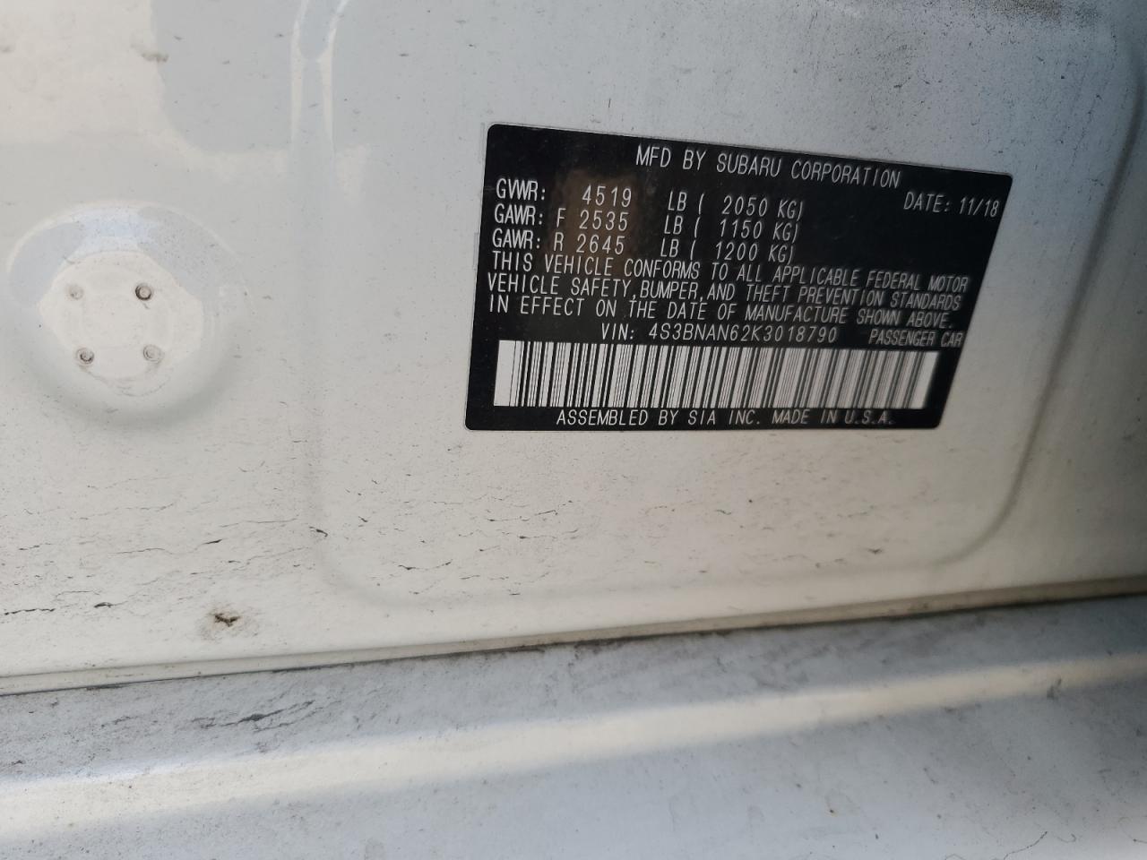 SUBARU LEGACY 2.5I LIMITED