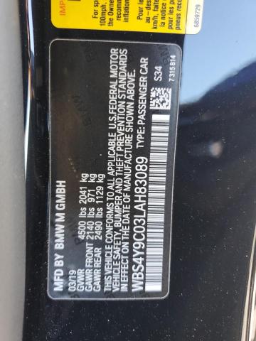2020 BMW M4 WBS4Y9C03LAH83089