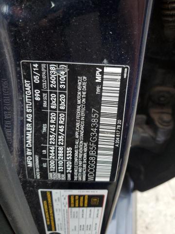 2015 MERCEDES-BENZ GLK 350 4M WDCGG8JB5FG343857