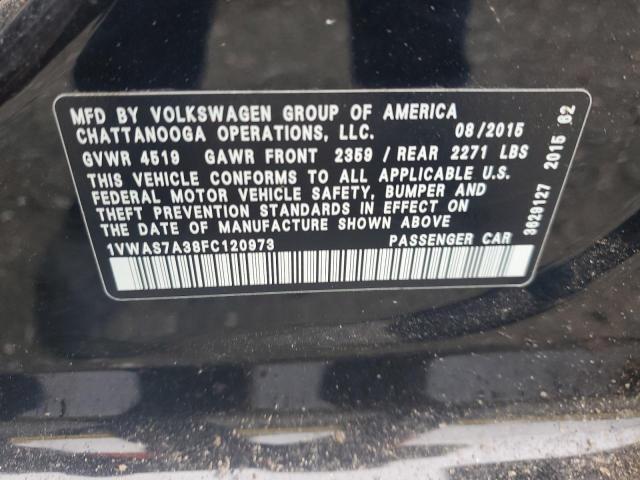 2015 VOLKSWAGEN PASSAT S #3292461702