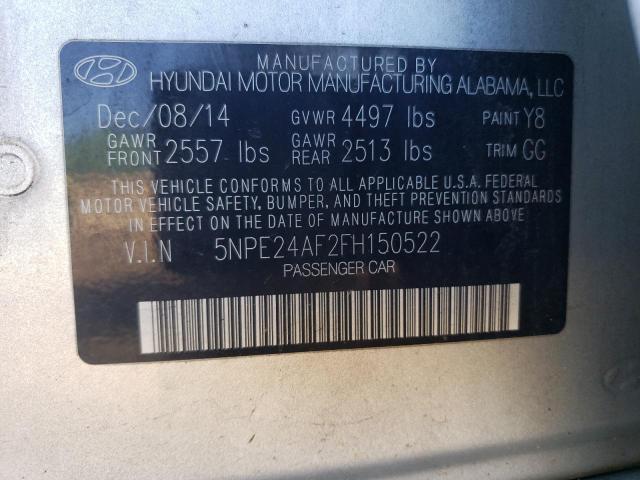 2015 HYUNDAI SONATA SE 5NPE24AF2FH150522