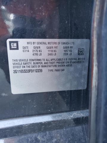 2015 CHEVROLET IMPALA LTZ 2G1165S33F9112239