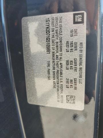 2016 CHEVROLET CORVETTE S 1G1YK2D71G5109881