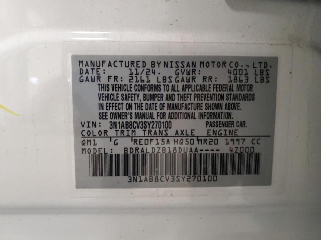 2025 NISSAN SENTRA SV 3N1AB8CV3SY270100