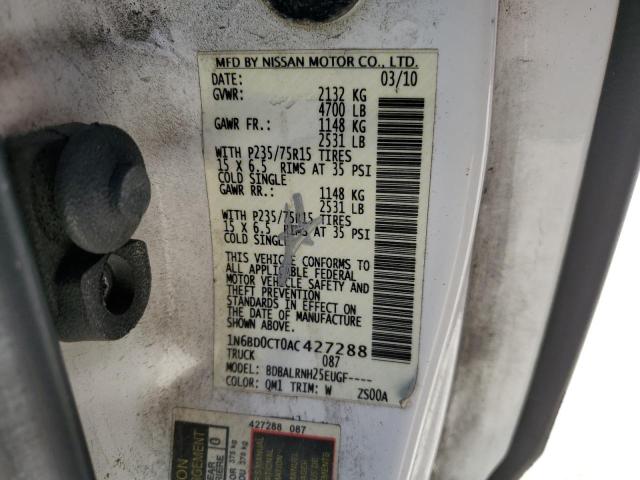 2010 NISSAN FRONTIER K - 1N6BD0CT0AC427288