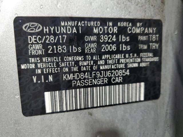 2018 HYUNDAI ELANTRA SE KMHD84LF9JU620854