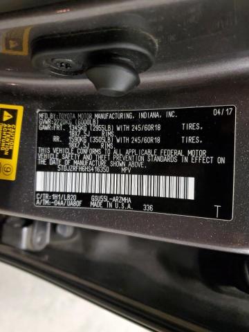 2017 TOYOTA HIGHLANDER 5TDJZRFH6HS416350