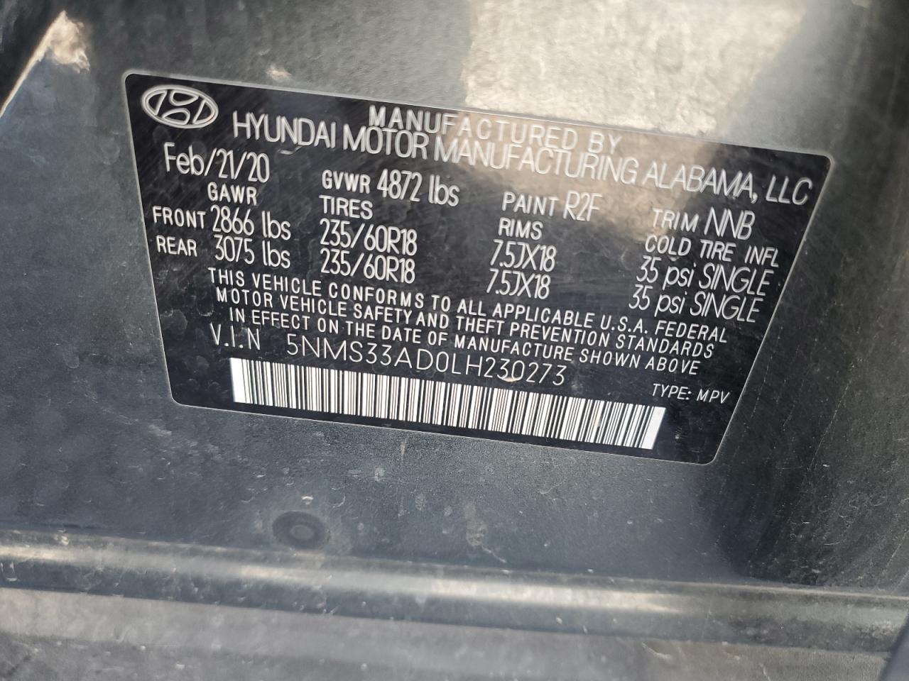 HYUNDAI SANTA FE SEL