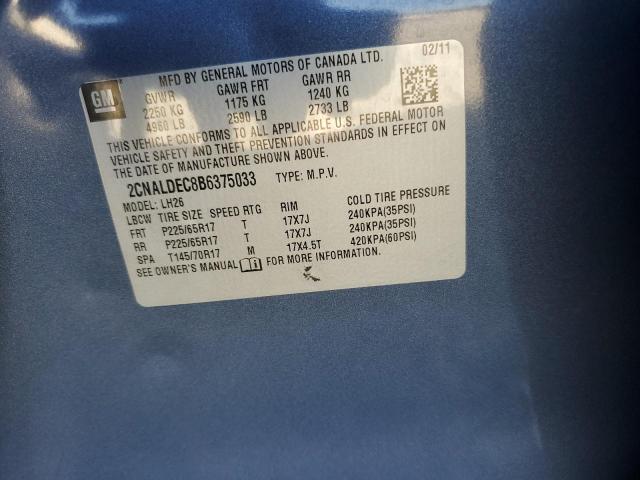 2011 CHEVROLET EQUINOX LT - 2CNALDEC8B6375033