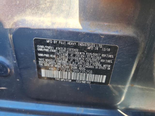 2017 SUBARU CROSSTREK - JF2GPAKC9HH235258