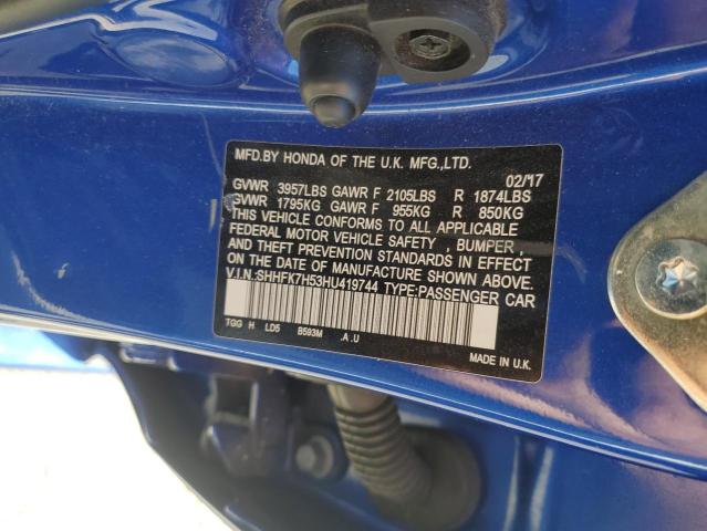 2017 HONDA CIVIC EX #3296989855