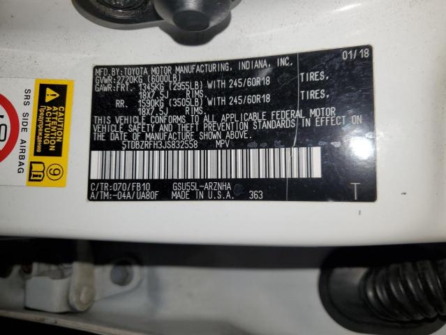 2018 TOYOTA HIGHLANDER #3297997041