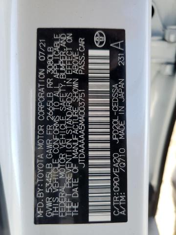 2021 TOYOTA MIRAI XLE JTDAAAAA5MA003751