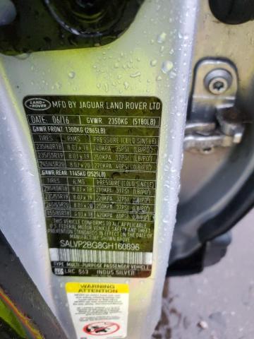 2016 LAND ROVER RANGE ROVE - SALVP2BG8GH160896