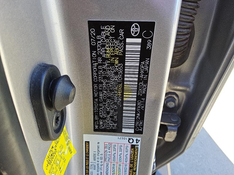 2020 TOYOTA C-HR XLE - JTNKHMBX6L1093653