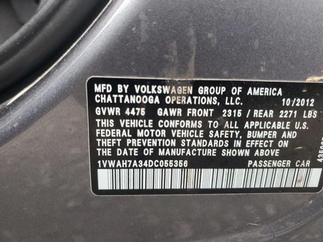 2013 VOLKSWAGEN PASSAT S #3284214535