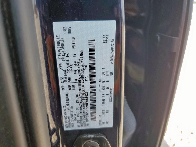 2022 FORD F150 SUPERCREW - 1FTEW1E82NFA68023